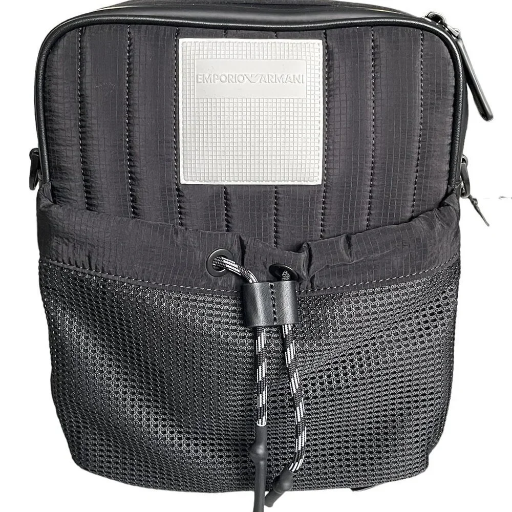 Emporio Armani Black Nylon Messenger Bag. Shoulder‎ Bag, NWT